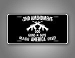  2nd Amendment AR15 Guns Patriotic License Plate 