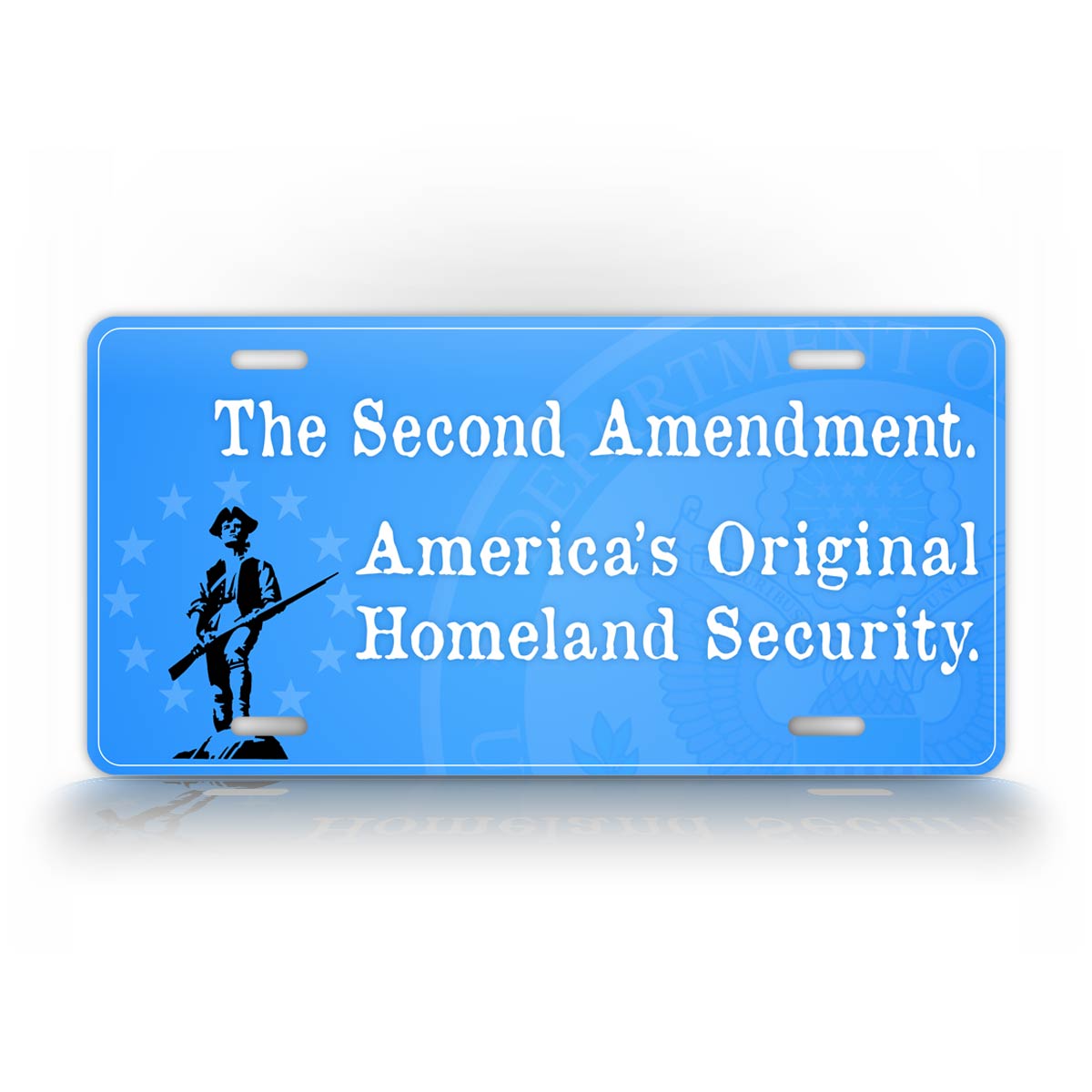 Blue Minutemen License Plate The Second Amendment Americas First Homeland Security