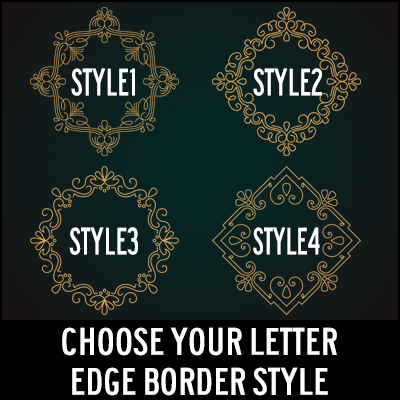 Personalized Single Letter Elegant Monogram License Plate