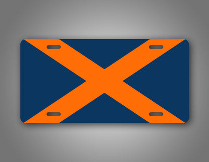 Alabama Flag College Football Auburn Colors License Plate