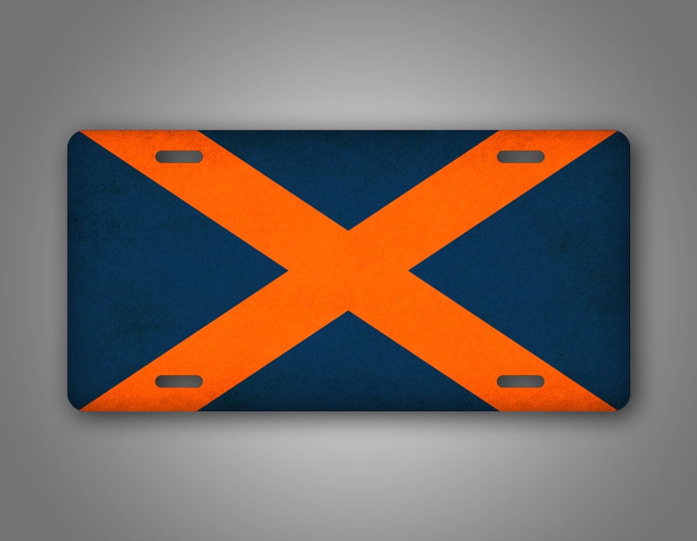 Alabama Flag College Football Auburn Colors License Plate