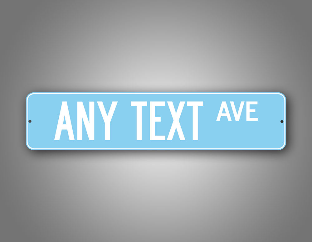 Personalized Baby Blue Cute Street Sign 