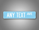 Personalized Baby Blue Cute Street Sign 