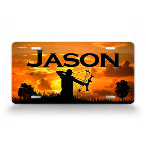 Personalize Any Name Bow Hunting License Plate
