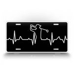 Golfing Heartbeat License Plate