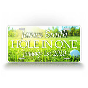 Custom Hole In One Golfing License Plate