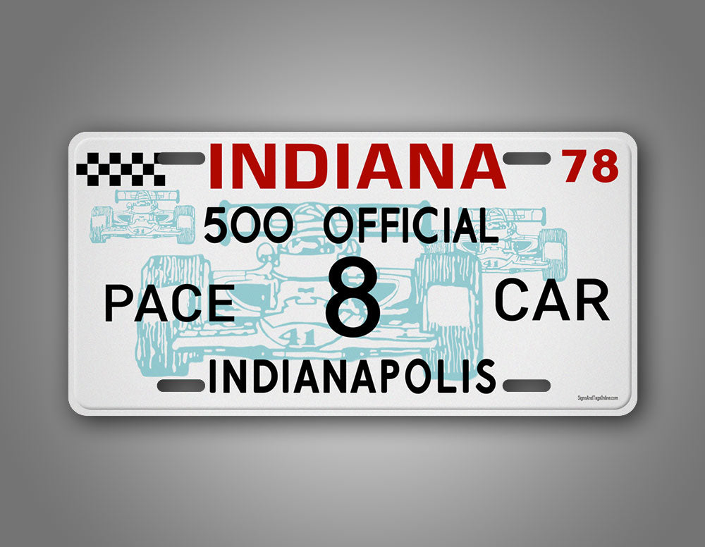 Personalized Indianapolis 500 Official Pace Car Custom Car Auto Tag