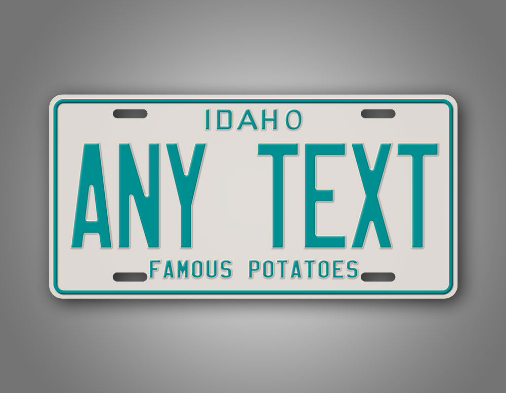Custom Text Novelty Idaho State License Plate