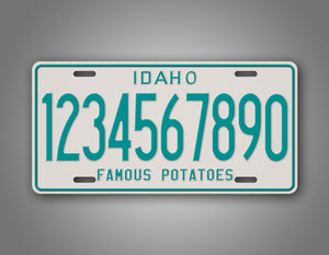 Personalized Idaho State License Plate 
