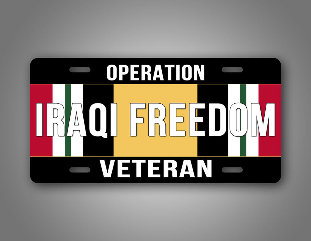 Operation Iraqi Freedom Veteran License Plate 