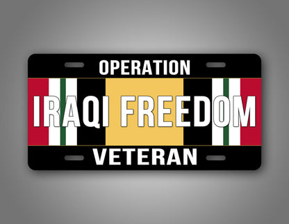 Operation Iraqi Freedom Veteran License Plate 