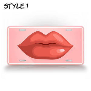 Hot Kissing Lips License Plate 
