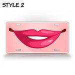 Hot Smiling Lips License Plate 
