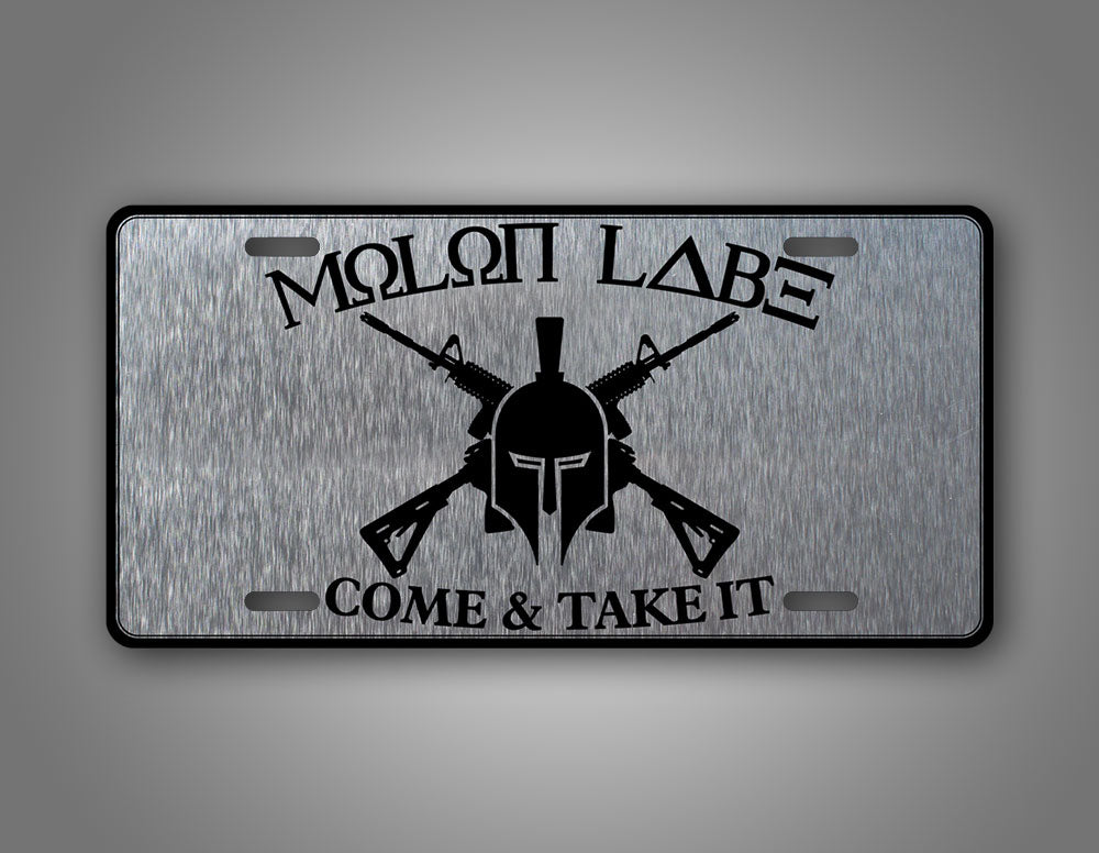 Come And Take It Patriotic License Plate Molon Labe Auto Tag 