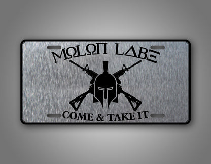 Come And Take It Patriotic License Plate Molon Labe Auto Tag 