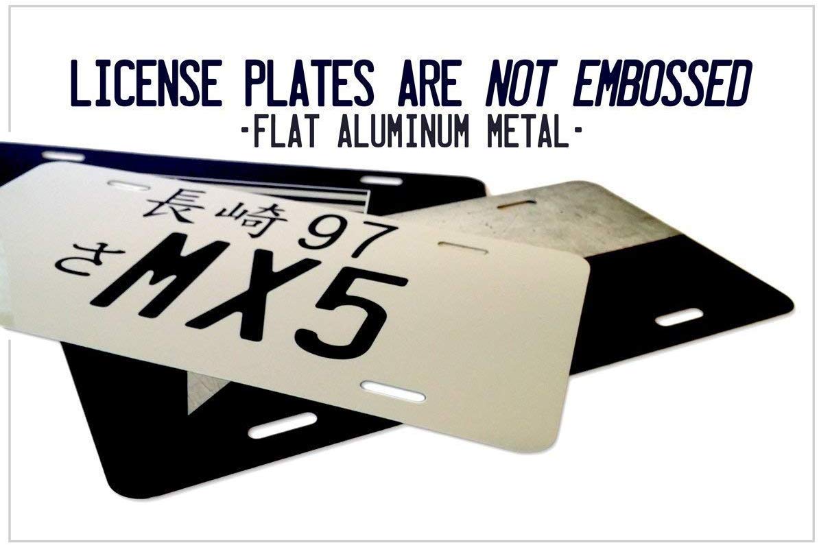 Personalized Black And Silver Elegant Monogram License Plate