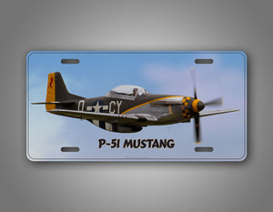P-51 Mustang WWII Airplane Auto Tag