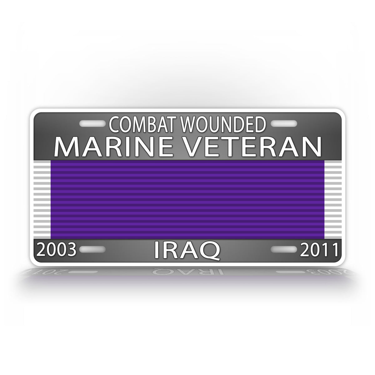 Personalized Combat Wounded Veteran License Plate