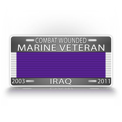 Personalized Combat Wounded Veteran License Plate