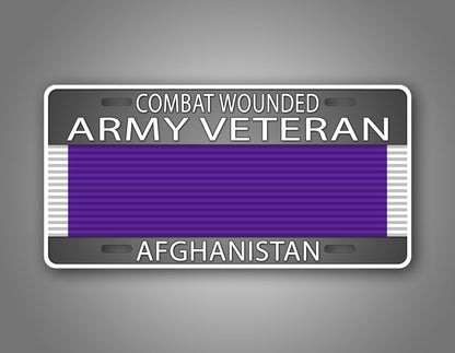 Personalized Combat Wounded Veteran License Plate