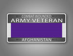 Personalized Combat Wounded Veteran License Plate