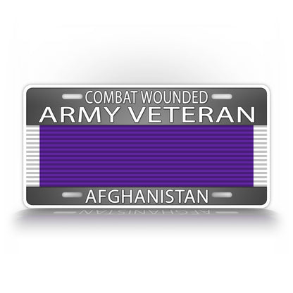 Personalized Combat Wounded Veteran License Plate