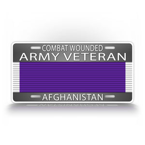 Personalized Combat Wounded Veteran License Plate