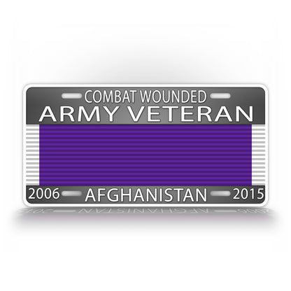 Personalized Combat Wounded Veteran License Plate