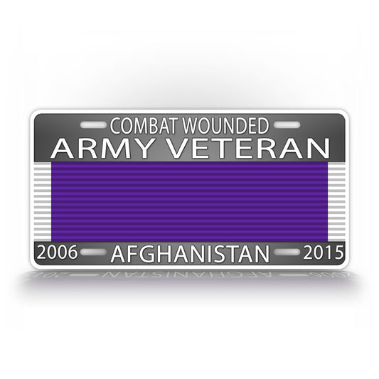 Personalized Combat Wounded Veteran License Plate