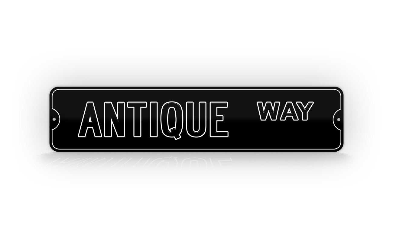 Personalized Custom Inverted Black And White Street Sign