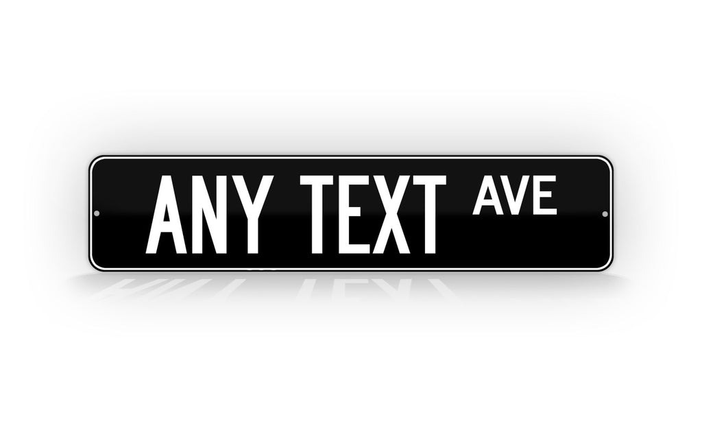 Personalized Custom Black Street Sign