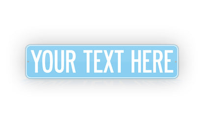 Custom Baby Blue Cute Street Sign Any Text