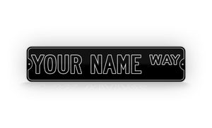 Personalized Custom Inverted Black And White Street Sign