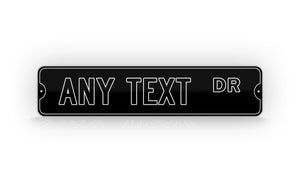 Personalized Custom Inverted Black And White Street Sign