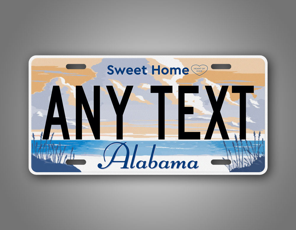 Personalized Text Alabama Home Sweet Home License Plate