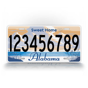Custom Text Alabama Home Sweet Home License Plate