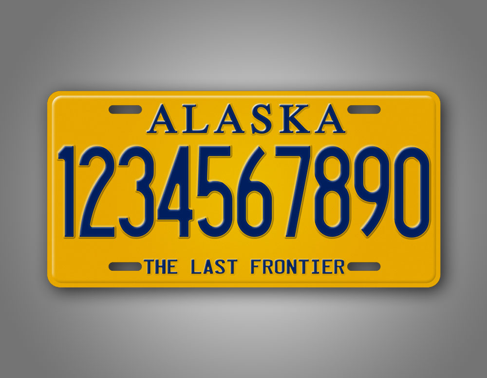 Personalized Alaska State License Plate