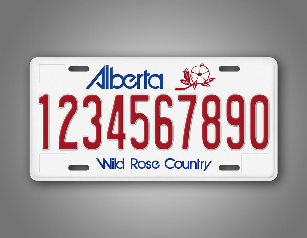Alberta Canada Wild Rose Country Personalized License Plate 