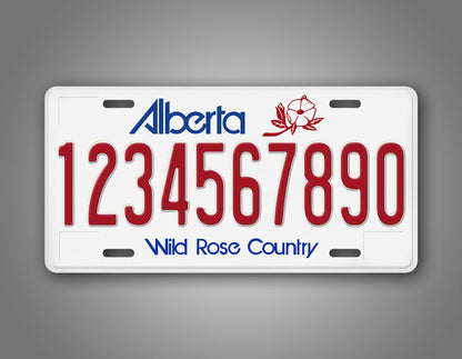 Alberta Canada Wild Rose Country Personalized License Plate 