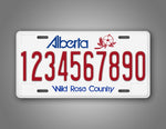 Alberta Canada Wild Rose Country Personalized License Plate 