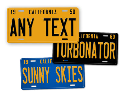 1950s 1960s 1970s California Custom Vintage License Plate 