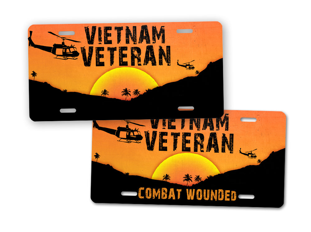 Vietnam Veteran Combat Wounded License Plate