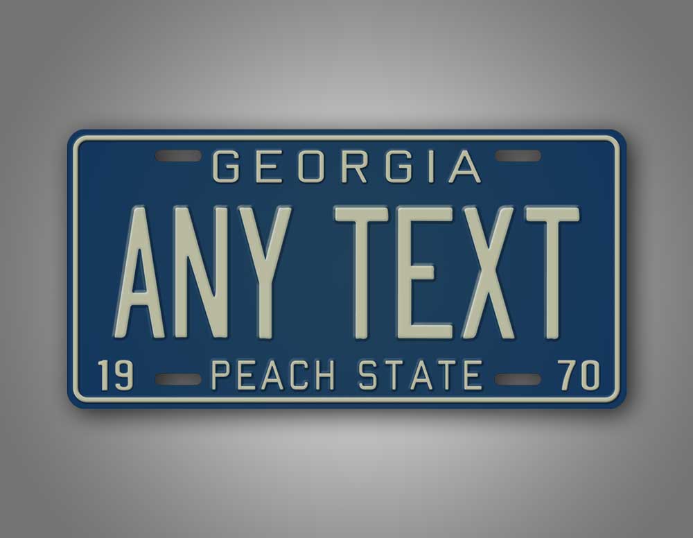 Custom Vintage 1970 Georgia State Auto Tag