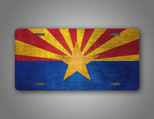 Arizona Flag Vintage Americana Auto Tag