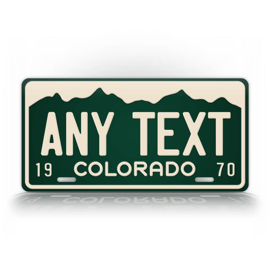 Antique Replica Colorado Custom License Plate 