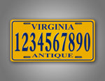 Custom Text Virginia State Auto Tag