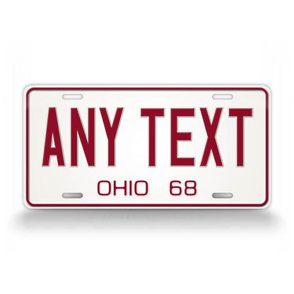 Vintage 1968 Ohio State Custom License Plate