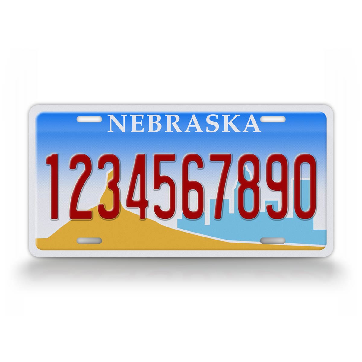 Custom Text Nebraska State License Plate