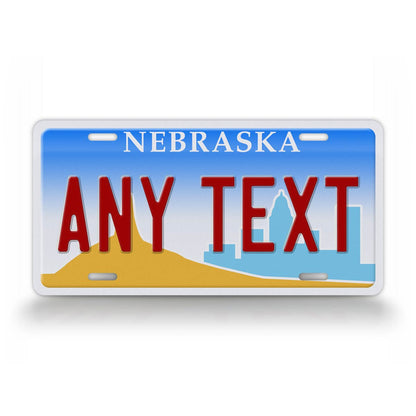 Custom Text Nebraska State License Plate