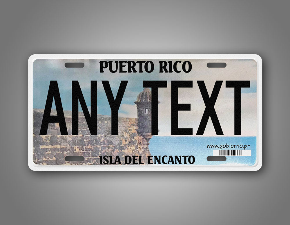 Any text Custom Puerto Rico Novelty License Plate 